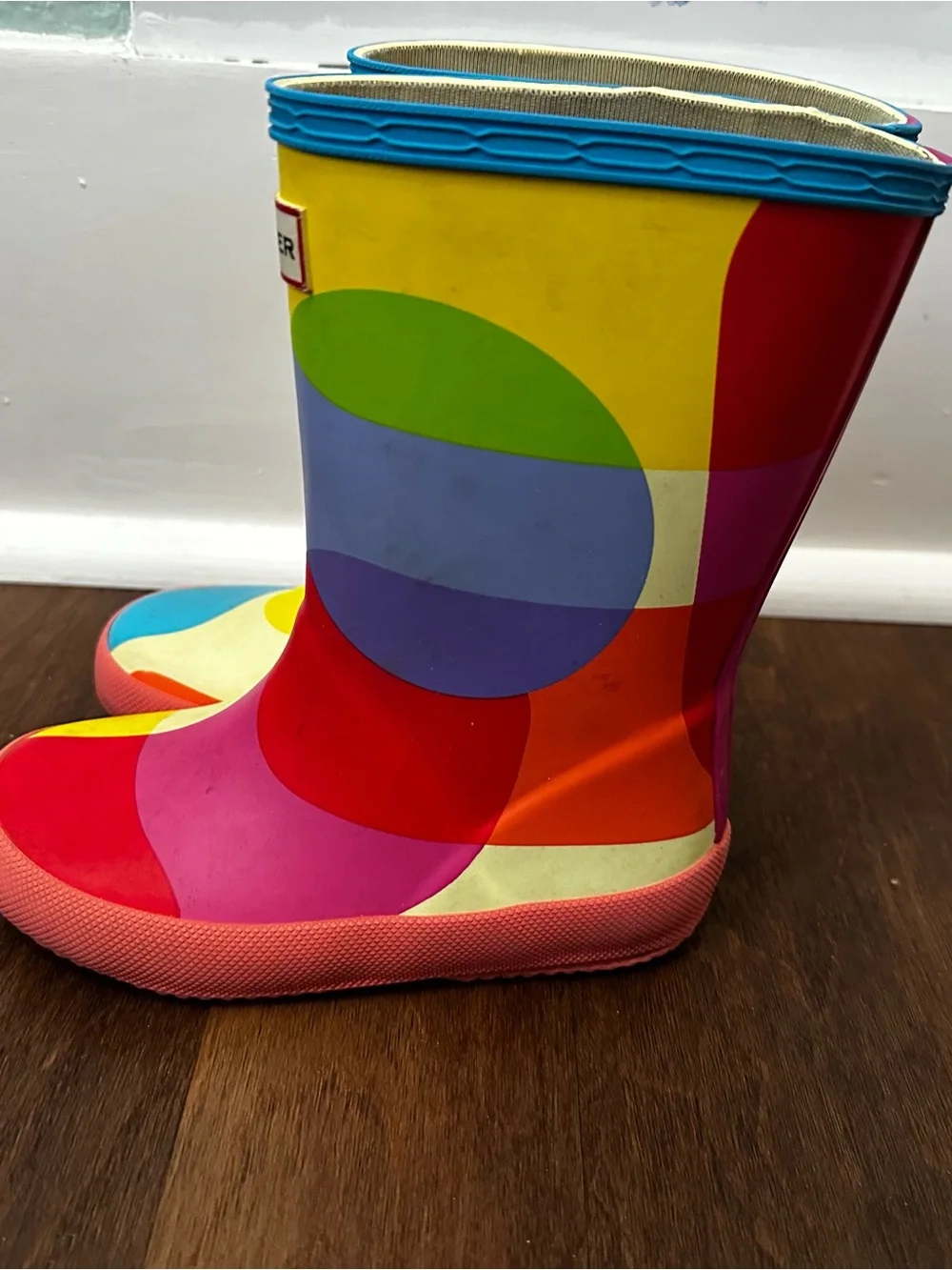 Hunter Girl’s Multicolor Polka Dot Rain Boots Size 10